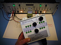 Alarm Interface Module under actual test with TP322.
